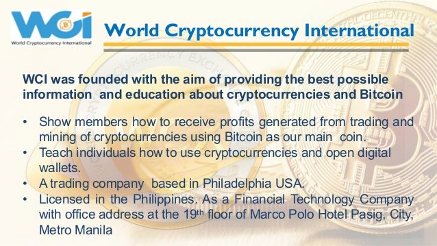 Wci Preview Business Opportunity How To Earn From Bitcoin - 